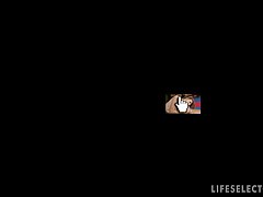 гореща брюнетка лесбийките с огромни цици се разпространява си стегнат путка и задника